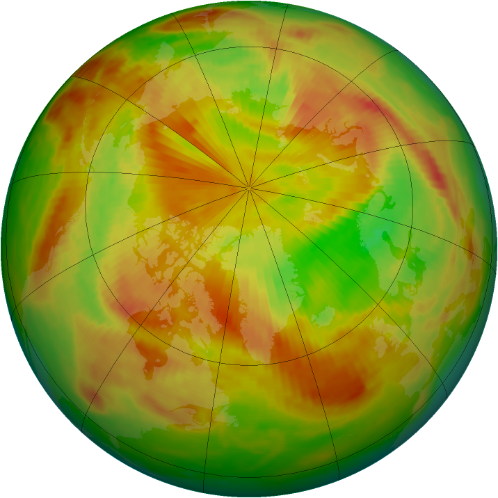 Arctic ozone map for 14 May 1981